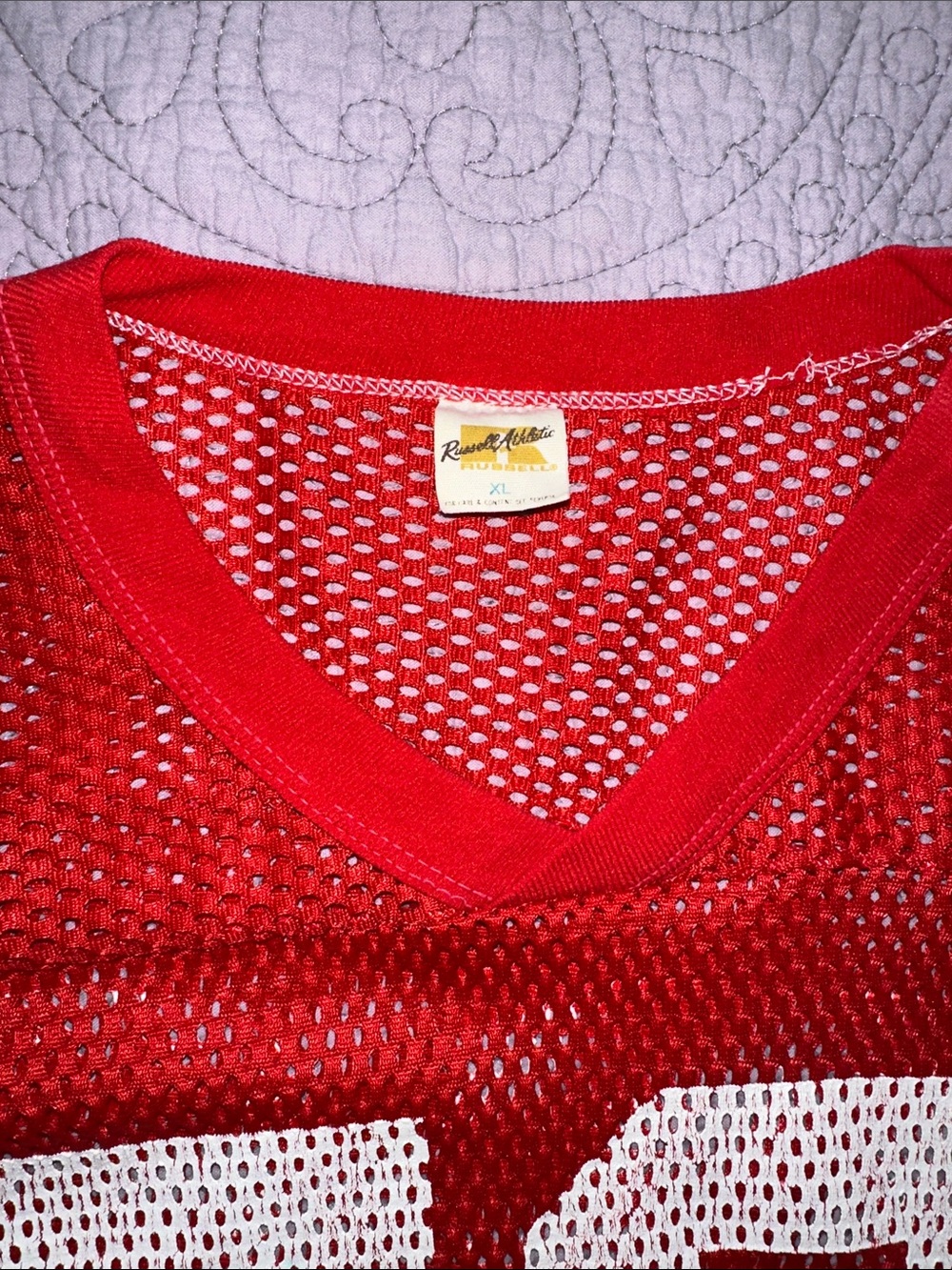 Vintage Russell Athletic #70 mesh football practice jersey (XL) - Picture 2 of 4